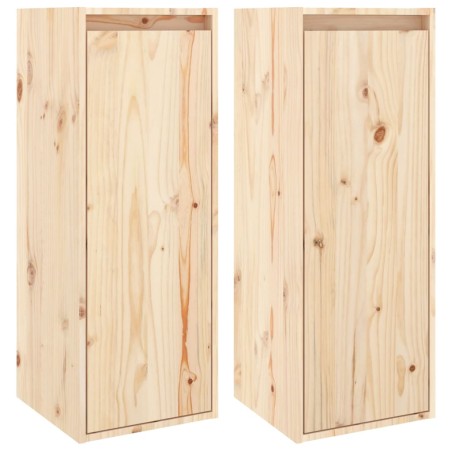 vidaXL Armario de pared 2 uds madera maciza de pino 30x30x80 cm