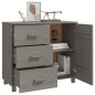 vidaXL Aparador HAMAR madera maciza de pino gris claro 90x40x80 cm vidaXL Aparador HAMAR madera maciza de pino gris claro 90x40x80 cm
