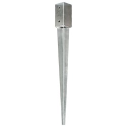 vidaXL Picas de tierra 6 uds acero galvanizado plateado 7x7x75 cm
