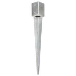 vidaXL Picas de tierra 6 unidades acero galvanizado plateado 9x9x75 cm