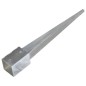 vidaXL Picas de tierra 6 unidades acero galvanizado plateado 9x9x75 cm