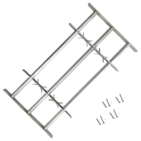 vidaXL Reja de seguridad ajustable ventana con 3 barras 700-1050 mm