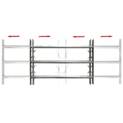 vidaXL Reja de seguridad ajustable ventana con 3 barras 700-1050 mm