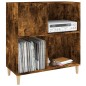 vidaXL Mueble discos madera contrachapada roble ahumado 84,5x38x89 cm vidaXL Mueble discos madera contrachapada roble ahumado 84,5x38x89 cm