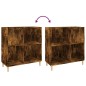 vidaXL Mueble discos madera contrachapada roble ahumado 84,5x38x89 cm vidaXL Mueble discos madera contrachapada roble ahumado 84,5x38x89 cm