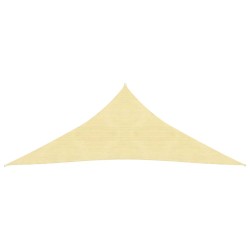 vidaXL Toldo de vela triangular HDPE 5x5x5 m m beige