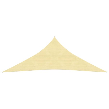 vidaXL Toldo de vela triangular HDPE 5x5x5 m m beige