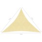 vidaXL Toldo de vela triangular HDPE 5x5x5 m m beige vidaXL Toldo de vela triangular HDPE 5x5x5 m m beige