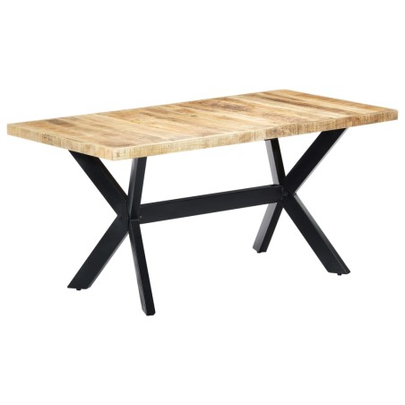 vidaXL Mesa de comedor madera maciza de mango en bruto 160x80x75 cm