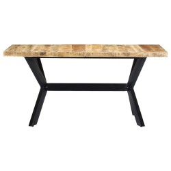 vidaXL Mesa de comedor madera maciza de mango en bruto 160x80x75 cm