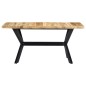 vidaXL Mesa de comedor madera maciza de mango en bruto 160x80x75 cm vidaXL Mesa de comedor madera maciza de mango en bruto 160x80x75 cm