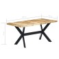 vidaXL Mesa de comedor madera maciza de mango en bruto 160x80x75 cm vidaXL Mesa de comedor madera maciza de mango en bruto 160x80x75 cm