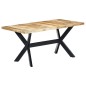 vidaXL Mesa de comedor madera maciza de mango en bruto 160x80x75 cm vidaXL Mesa de comedor madera maciza de mango en bruto 160x80x75 cm