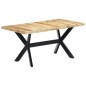 vidaXL Mesa de comedor madera maciza de mango en bruto 160x80x75 cm vidaXL Mesa de comedor madera maciza de mango en bruto 160x80x75 cm