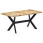 vidaXL Mesa de comedor madera maciza de mango en bruto 160x80x75 cm vidaXL Mesa de comedor madera maciza de mango en bruto 160x80x75 cm