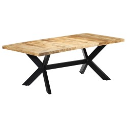 vidaXL Mesa de comedor de madera maciza de mango 200x100x75 cm 