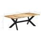 vidaXL Mesa de comedor de madera maciza de mango 200x100x75 cm vidaXL Mesa de comedor de madera maciza de mango 200x100x75 cm