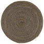 vidaXL Alfombra de yute tejida a mano diseño espiral negro 90 cm vidaXL Alfombra de yute tejida a mano diseño espiral negro 90 cm