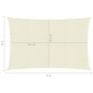 vidaXL Toldo de vela crema HDPE 160 g/m² 3x6 m vidaXL Toldo de vela crema HDPE 160 g/m² 3x6 m