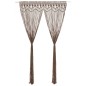 vidaXL Cortina de macramé algodón gris taupé 140x240 cm vidaXL Cortina de macramé algodón gris taupé 140x240 cm