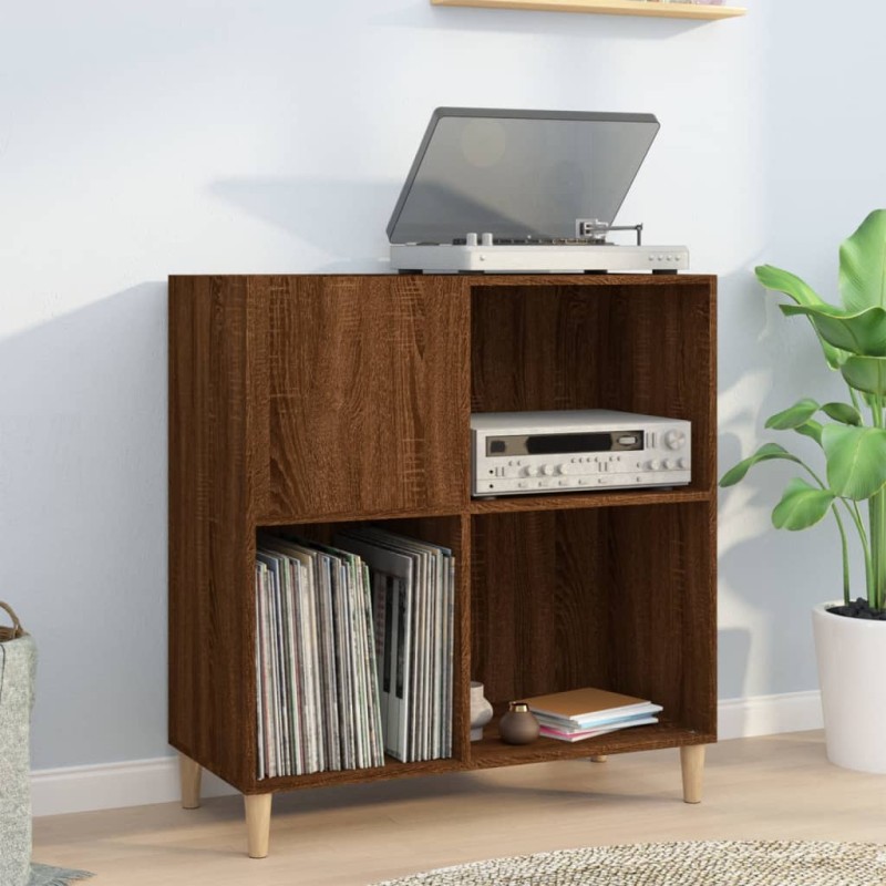 vidaXL Mueble discos madera contrachapada roble marrón 84,5x38x89 cm vidaXL Mueble discos madera contrachapada roble marrón 84,5x38x89 cm