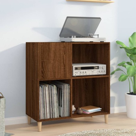 vidaXL Mueble discos madera contrachapada roble marrón 84,5x38x89 cm