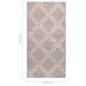 vidaXL Alfombra de exterior PP marrón 120x180 cm vidaXL Alfombra de exterior PP marrón 120x180 cm
