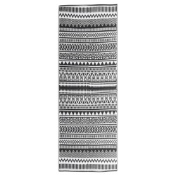 vidaXL Alfombra de exterior PP negra 80x250 cm