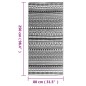 vidaXL Alfombra de exterior PP negra 80x250 cm vidaXL Alfombra de exterior PP negra 80x250 cm