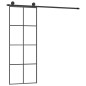vidaXL Puerta corredera con set herrajes vidrio ESG aluminio 76x205 cm vidaXL Puerta corredera con set herrajes vidrio ESG aluminio 76x205 cm
