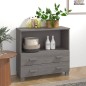 vidaXL Aparador HAMAR madera maciza de pino gris claro 85x35x80 cm vidaXL Aparador HAMAR madera maciza de pino gris claro 85x35x80 cm