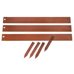 Nature Borde de jardín 3 uds acero corten 91,4x10,2 cm