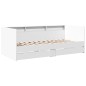vidaXL Tumbona con cajones madera de ingeniería blanco 100x200 cm vidaXL Tumbona con cajones madera de ingeniería blanco 100x200 cm