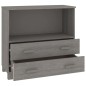 vidaXL Aparador HAMAR madera maciza de pino gris claro 85x35x80 cm vidaXL Aparador HAMAR madera maciza de pino gris claro 85x35x80 cm
