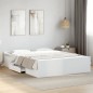 vidaXL Estructura cama con cajones madera ingeniería blanca 150x200 cm