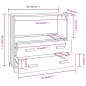 vidaXL Aparador HAMAR madera maciza de pino gris claro 85x35x80 cm vidaXL Aparador HAMAR madera maciza de pino gris claro 85x35x80 cm