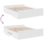 vidaXL Estructura cama con cajones madera ingeniería blanca 150x200 cm