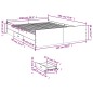 vidaXL Estructura cama con cajones madera ingeniería blanca 150x200 cm