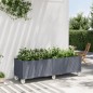 vidaXL Jardinera con ruedas PP gris 160x50x54 cm vidaXL Jardinera con ruedas PP gris 160x50x54 cm