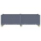 vidaXL Jardinera con ruedas PP gris 160x50x54 cm vidaXL Jardinera con ruedas PP gris 160x50x54 cm