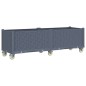 vidaXL Jardinera con ruedas PP gris 160x50x54 cm vidaXL Jardinera con ruedas PP gris 160x50x54 cm