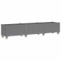 vidaXL Jardinera con ruedas PP gris claro 240x50x54 cm vidaXL Jardinera con ruedas PP gris claro 240x50x54 cm