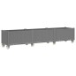 vidaXL Jardinera con ruedas PP gris claro 240x50x54 cm vidaXL Jardinera con ruedas PP gris claro 240x50x54 cm