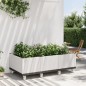 vidaXL Jardinera con ruedas PP blanco 150x80x54 cm vidaXL Jardinera con ruedas PP blanco 150x80x54 cm