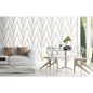 DUTCH WALLCOVERINGS Papel pintado Geometric blanco y dorado DUTCH WALLCOVERINGS Papel pintado Geometric blanco y dorado