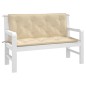 vidaXL Cojines de banco de jardín 2 uds tela Oxford beige 120x50x7 cm vidaXL Cojines de banco de jardín 2 uds tela Oxford beige 120x50x7 cm