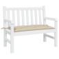 vidaXL Cojín de banco de jardín tela Oxford beige 110x50x7 cm vidaXL Cojín de banco de jardín tela Oxford beige 110x50x7 cm