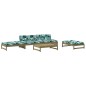 vidaXL Juego de muebles jardín 5 pzas y cojines madera pino impregnada vidaXL Juego de muebles jardín 5 pzas y cojines madera pino impregnada