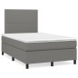 vidaXL Cama box spring con colchón tela gris oscuro 120x190 cm vidaXL Cama box spring con colchón tela gris oscuro 120x190 cm