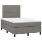 vidaXL Cama box spring con colchón tela gris oscuro 120x190 cm vidaXL Cama box spring con colchón tela gris oscuro 120x190 cm